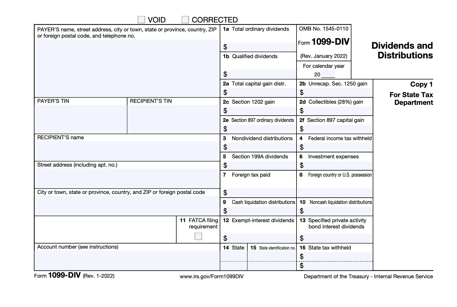 Sample of Form 1099-DIV